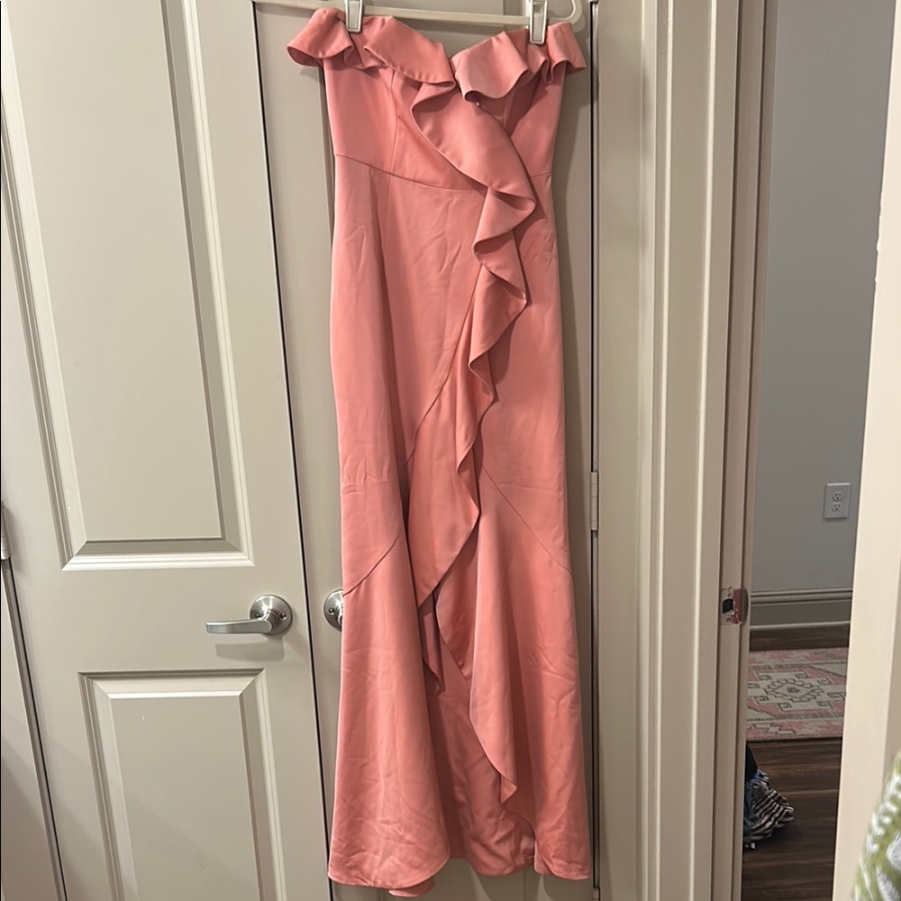 Lovers + Friends Elegant Pink Ruffle Dress